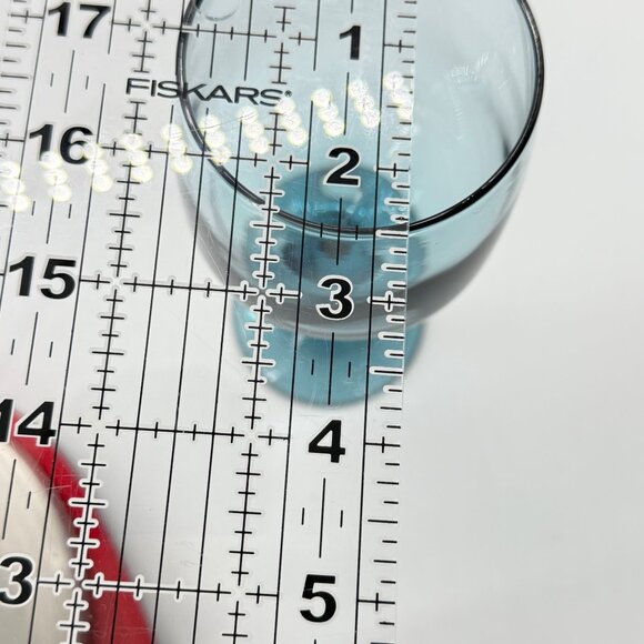 Libbey Aqua Blue Wine Glasses 7" Tall Vintage Elegant Design Set Of 2 - Picture 7 of 7